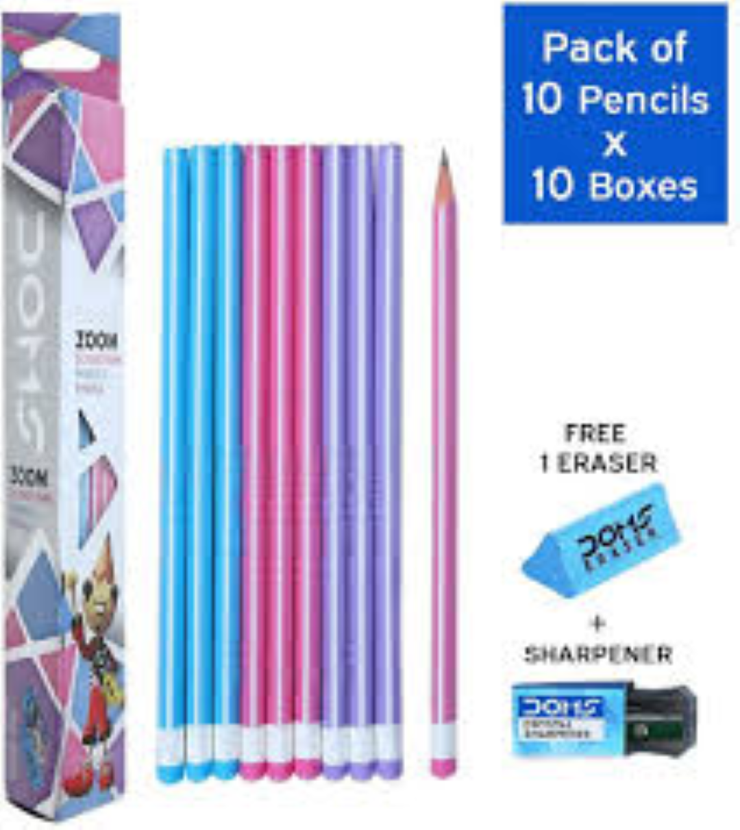 DOMS ZOOM ULTIMATE DARK TRIANGLE PENCILS 12PC